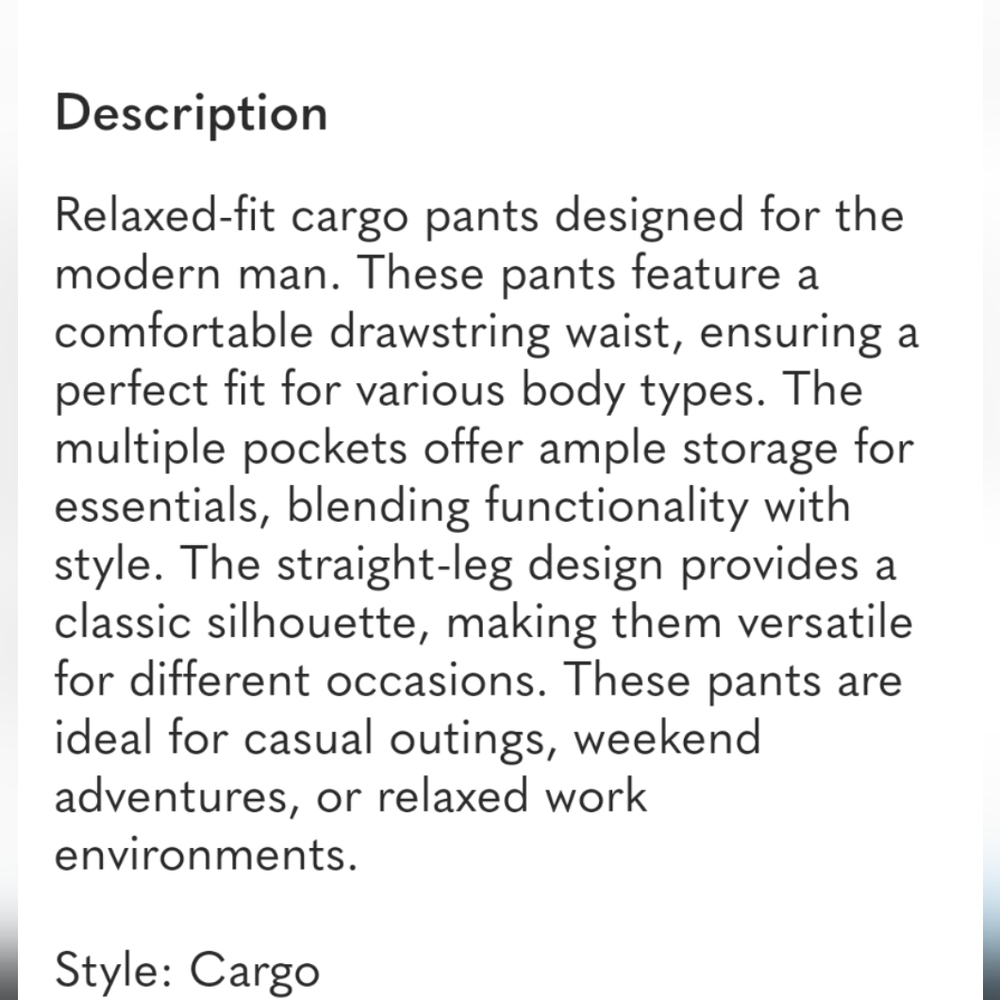JMIERR Men's Cargo Pants Large Olive - Picture 3 of 11